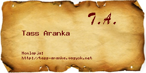 Tass Aranka névjegykártya