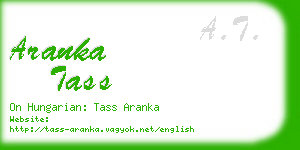 aranka tass business card